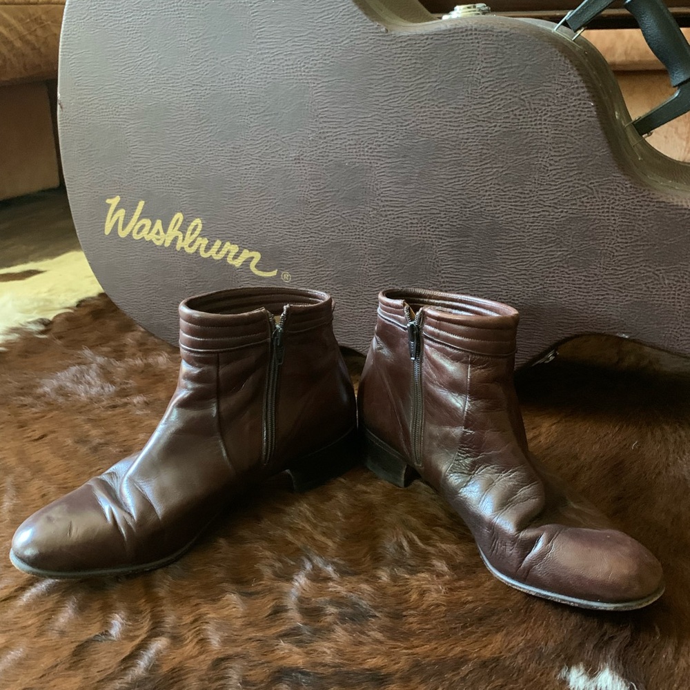 Classic Brown Leather Ankle Boots